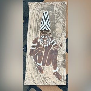 ABORIGINES BARK WALL PAPER PAINTING